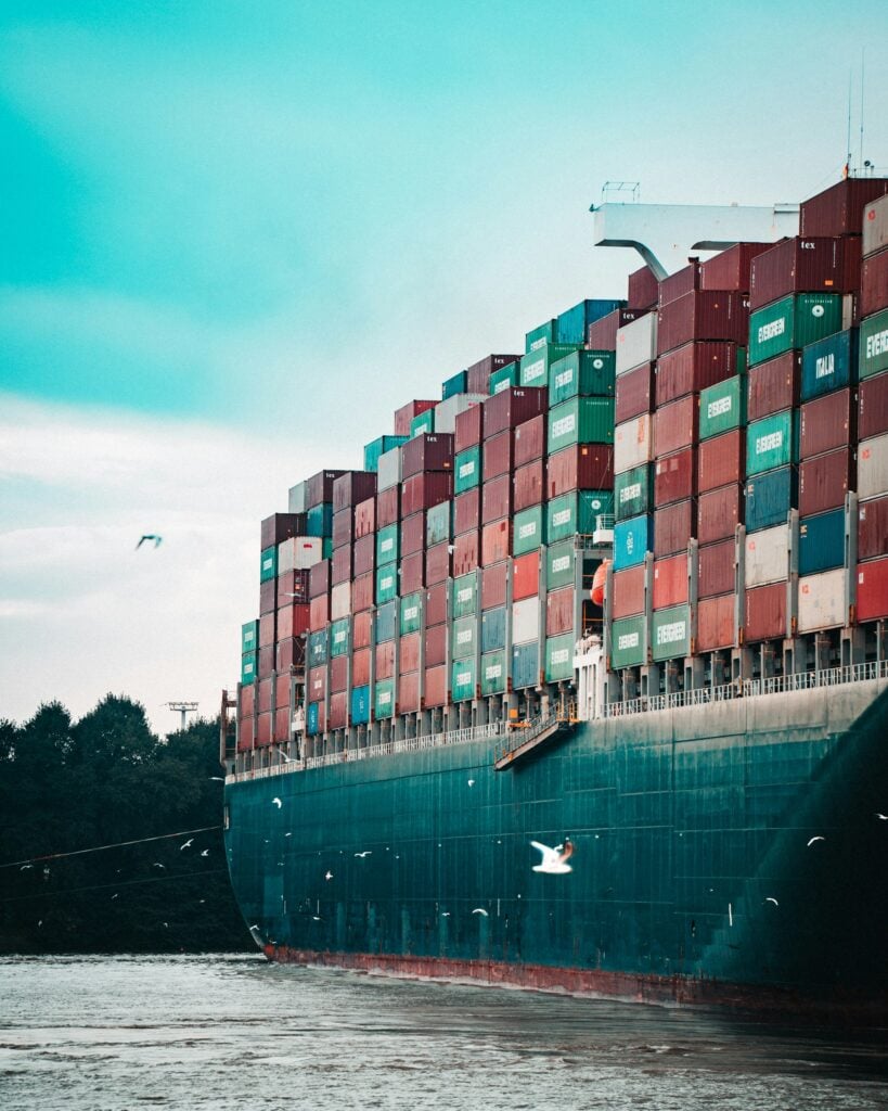 Scope 3 Emissions in Ocean Shipping: A ship with cargo containers